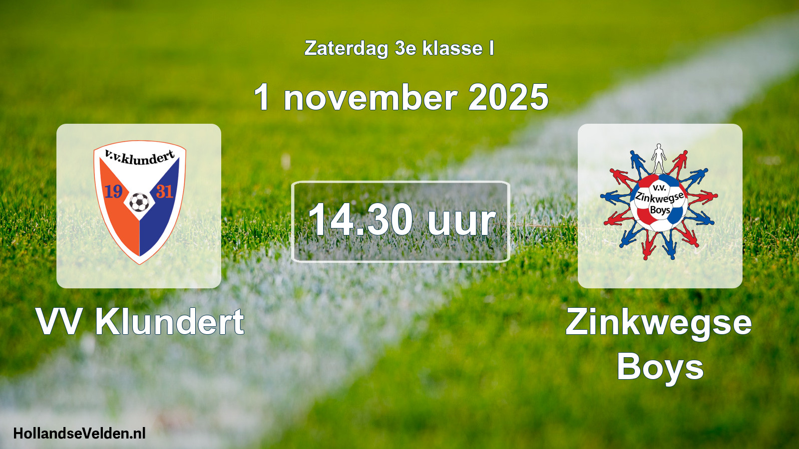 Scheduled Match: VV Klundert - Zinkwegse Boys (1 November 2025)