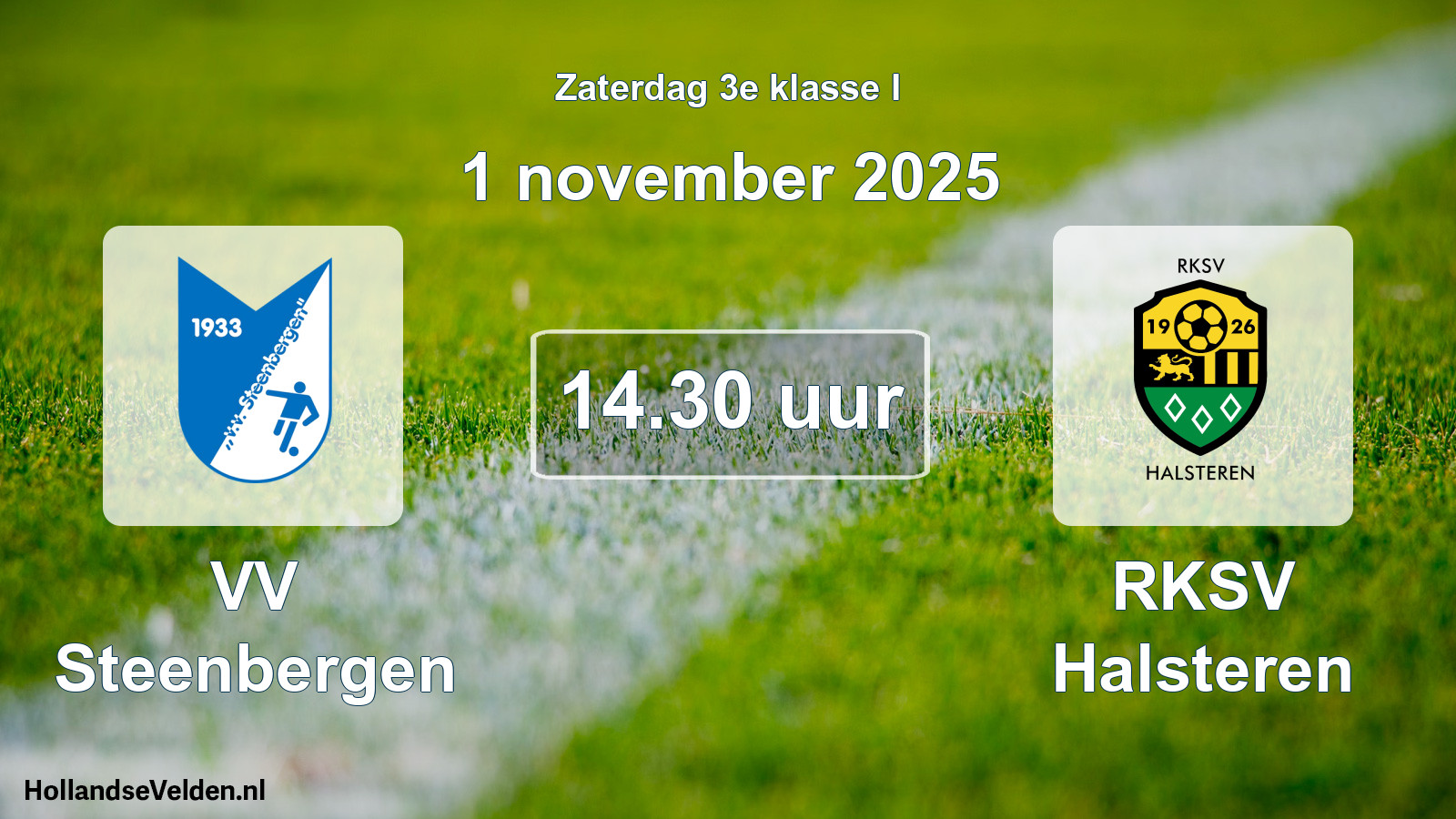 Scheduled Match: VV Steenbergen - RKSV Halsteren (1 November 2025)