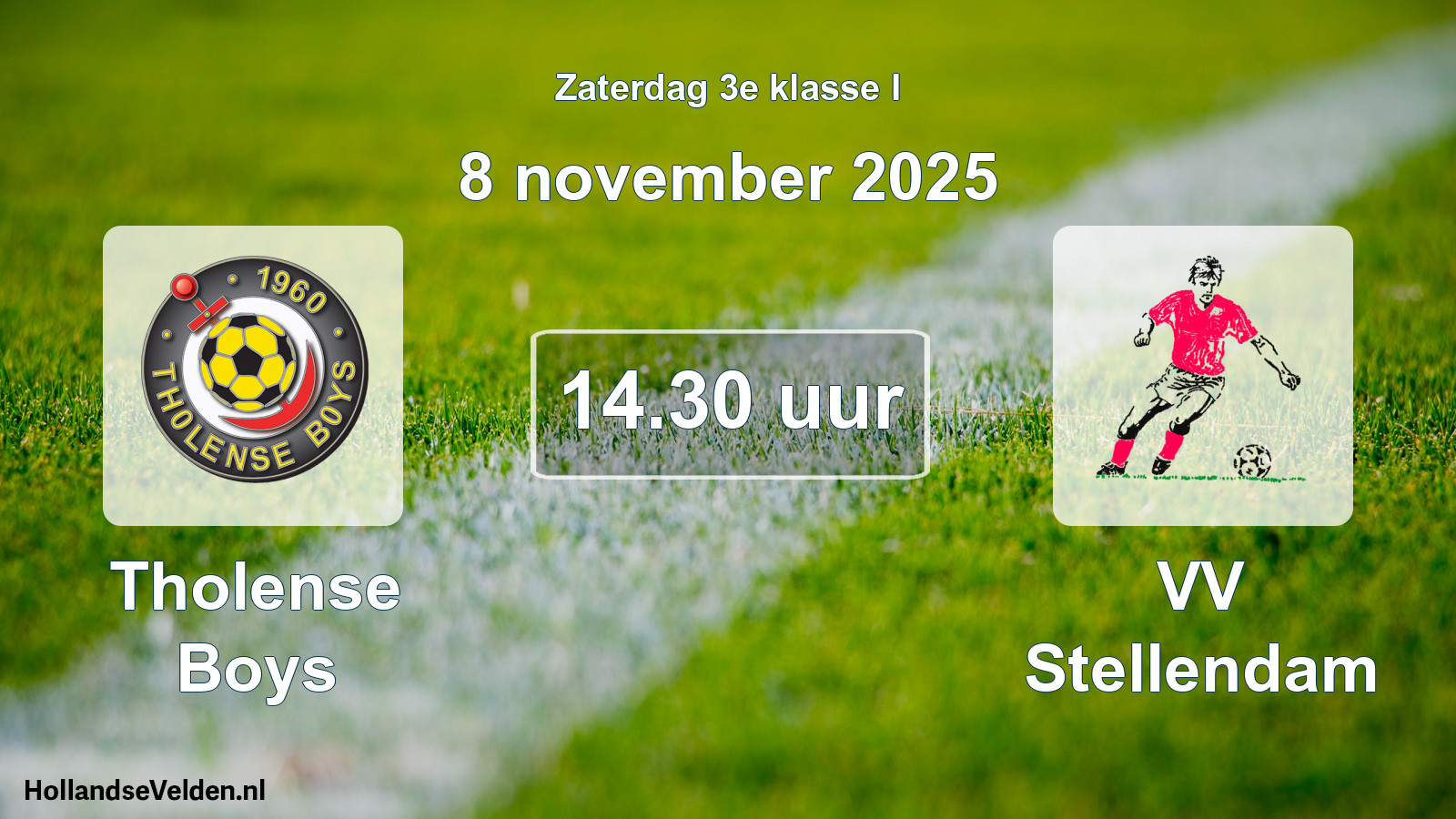 Geplande wedstrijd: Tholense Boys - VV Stellendam (8 november 2025)