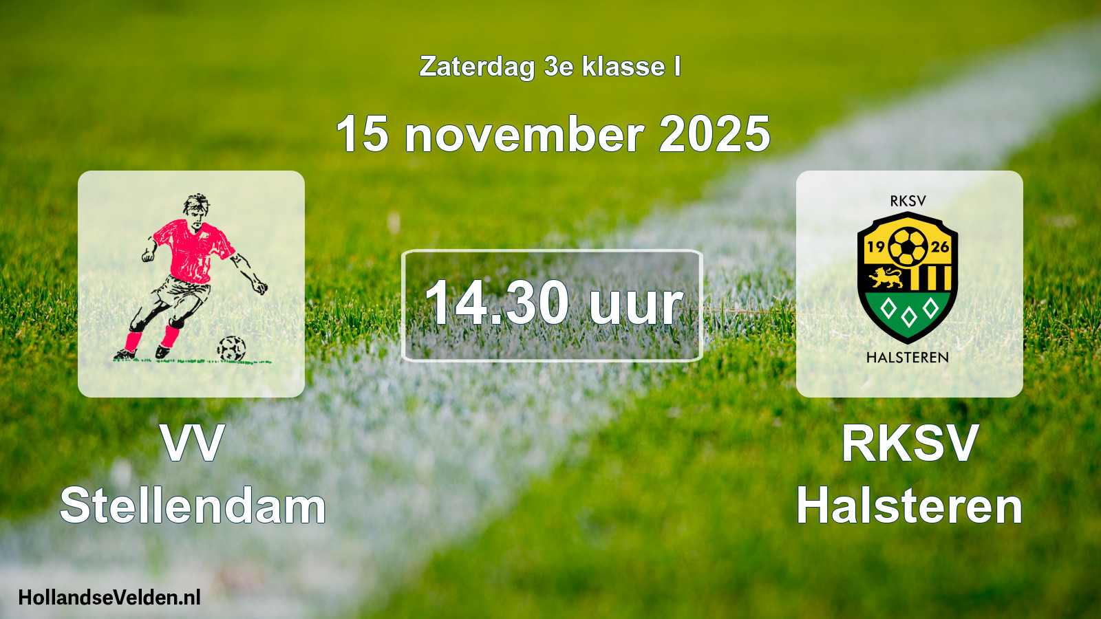 Geplande wedstrijd: VV Stellendam - RKSV Halsteren (15 november 2025)