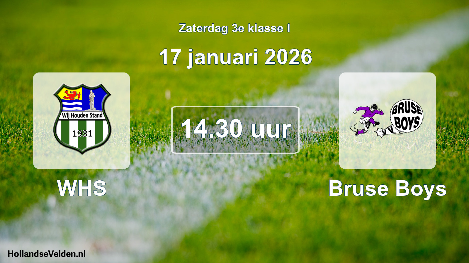 Scheduled Match: WHS - Bruse Boys (17 January 2026)