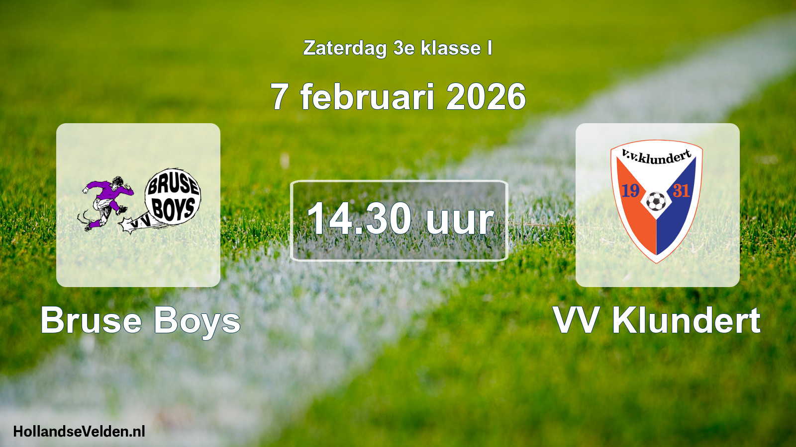 Scheduled Match: Bruse Boys - VV Klundert (7 February 2026)