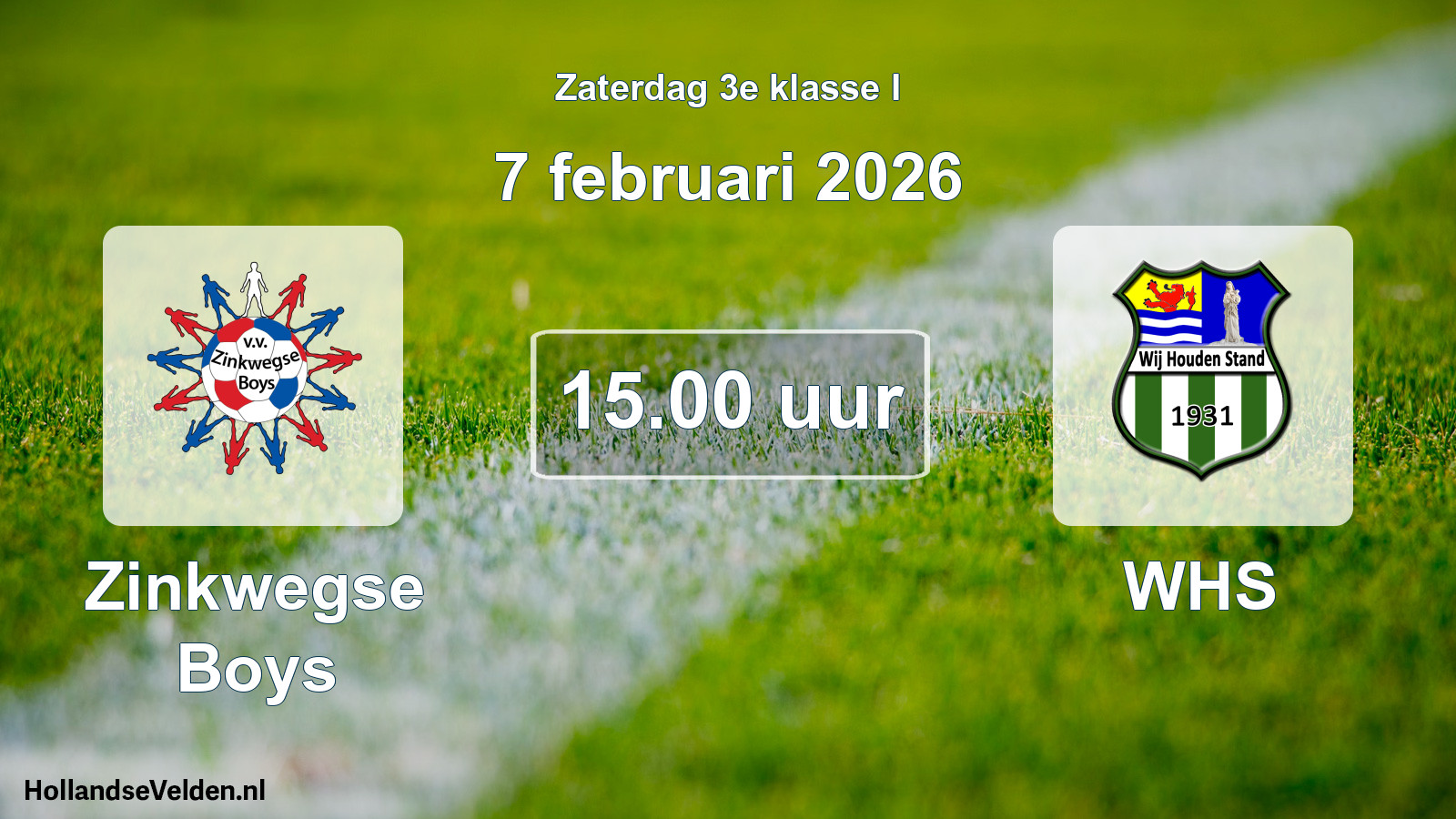 Geplande wedstrijd: Zinkwegse Boys - WHS (7 februari 2026)