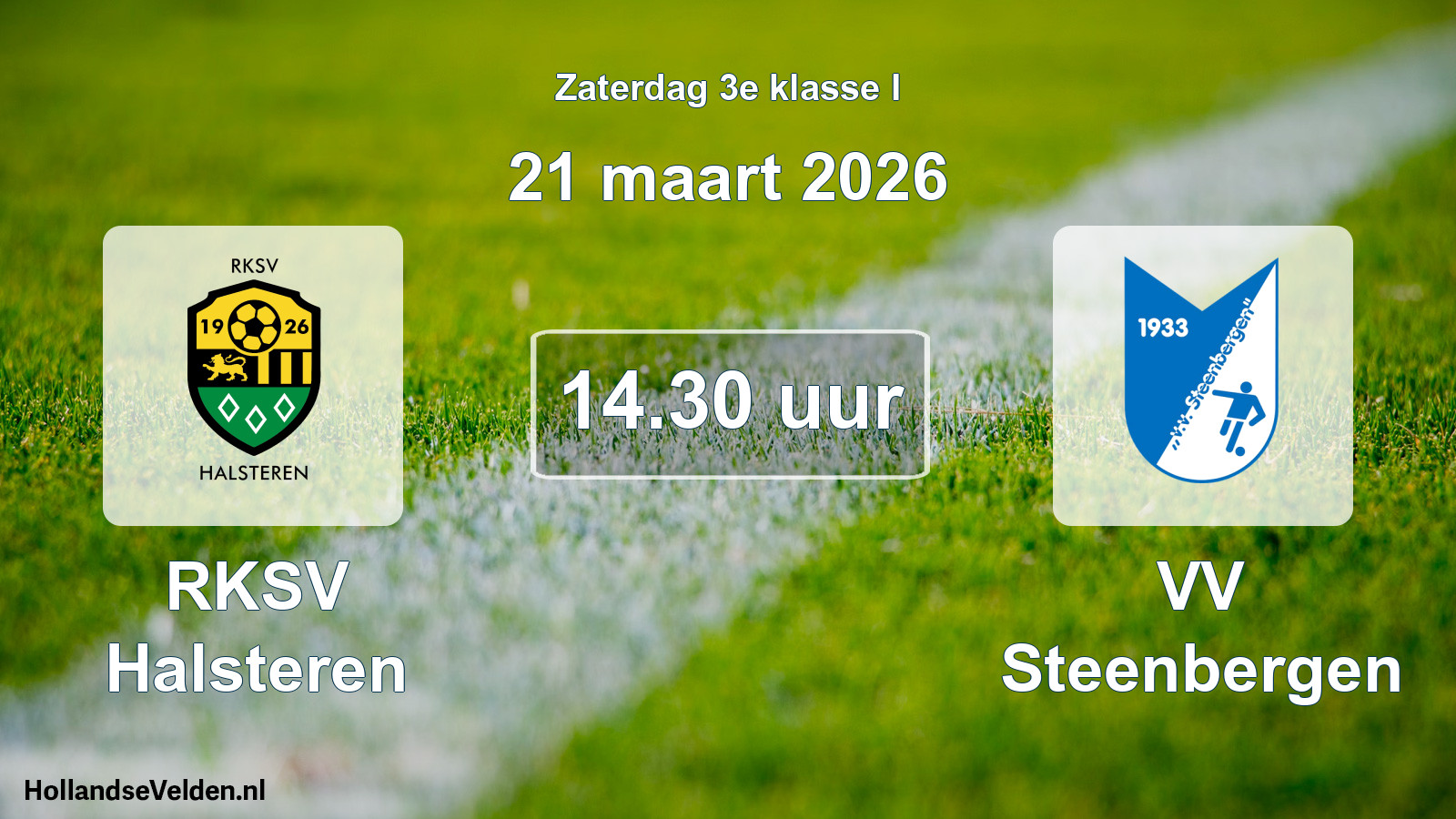 Geplande wedstrijd: RKSV Halsteren - VV Steenbergen (21 maart 2026)