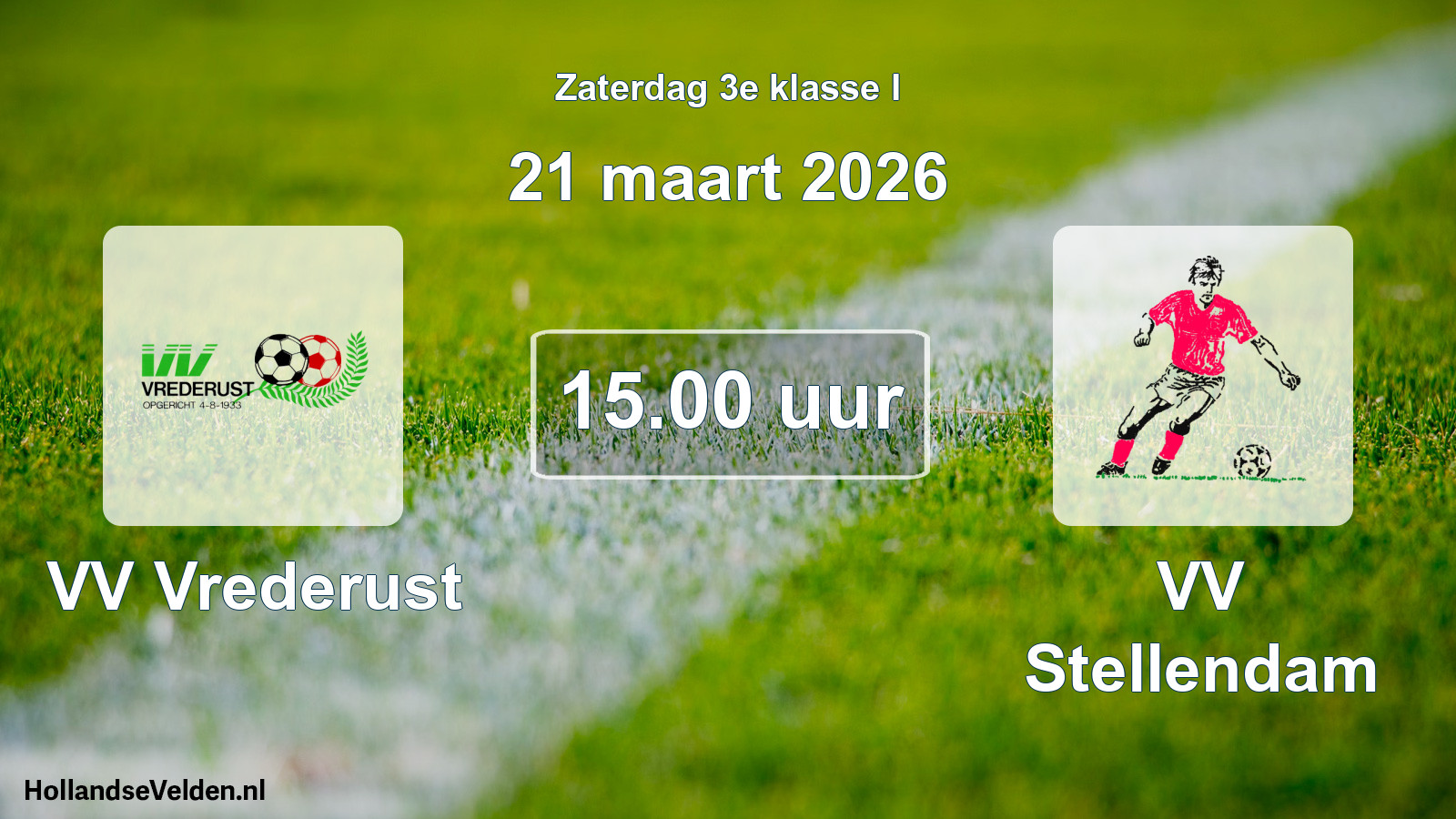 Scheduled Match: VV Vrederust - VV Stellendam (21 March 2026)