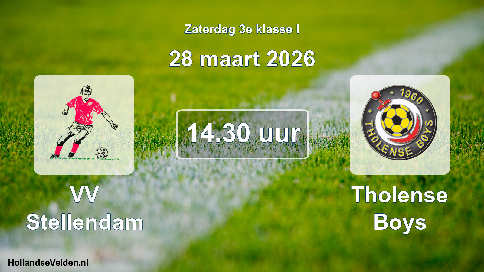 Geplande wedstrijd: VV Stellendam - Tholense Boys (28 maart 2026)