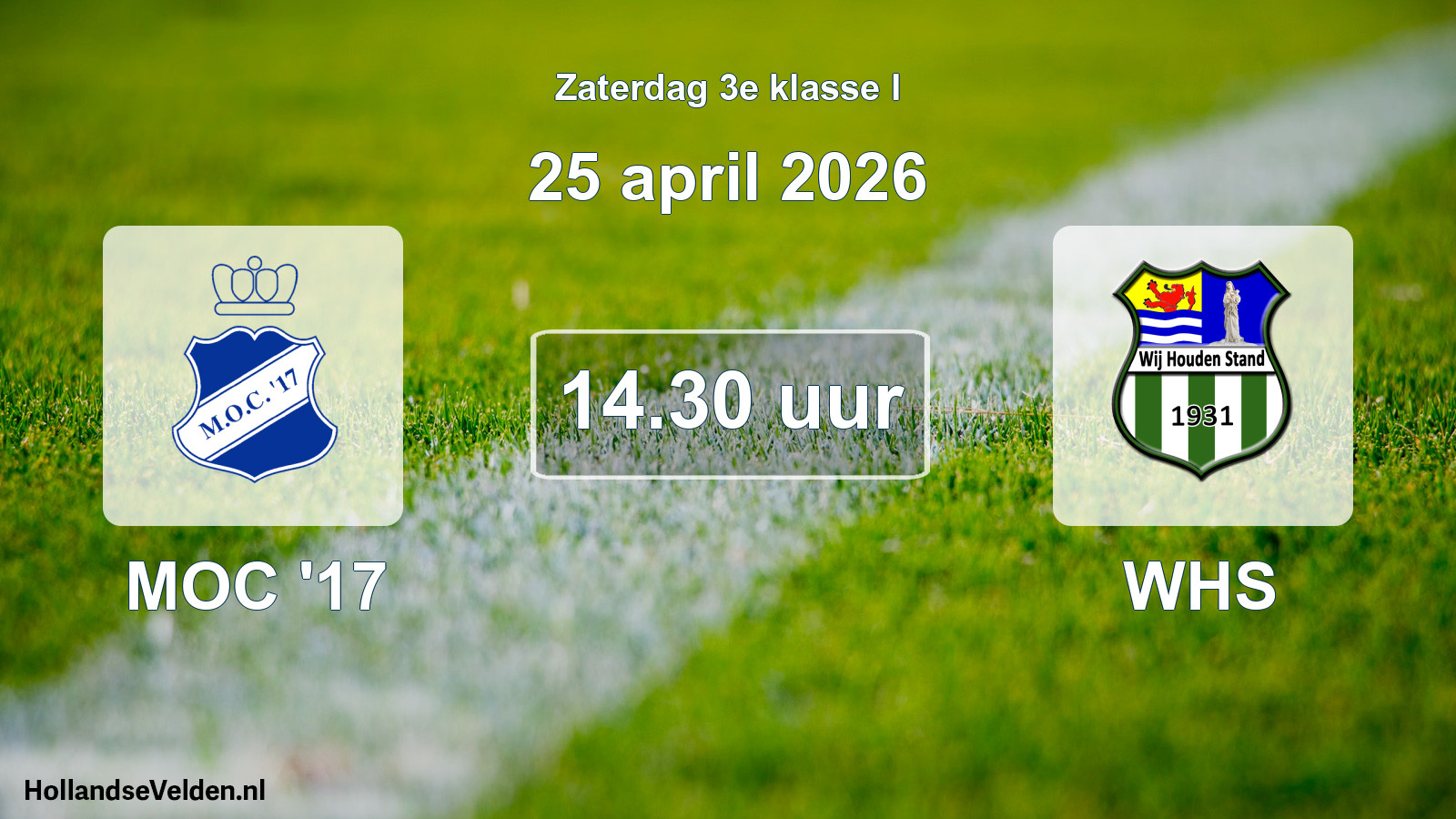 Geplande wedstrijd: MOC '17 - WHS (25 april 2026)