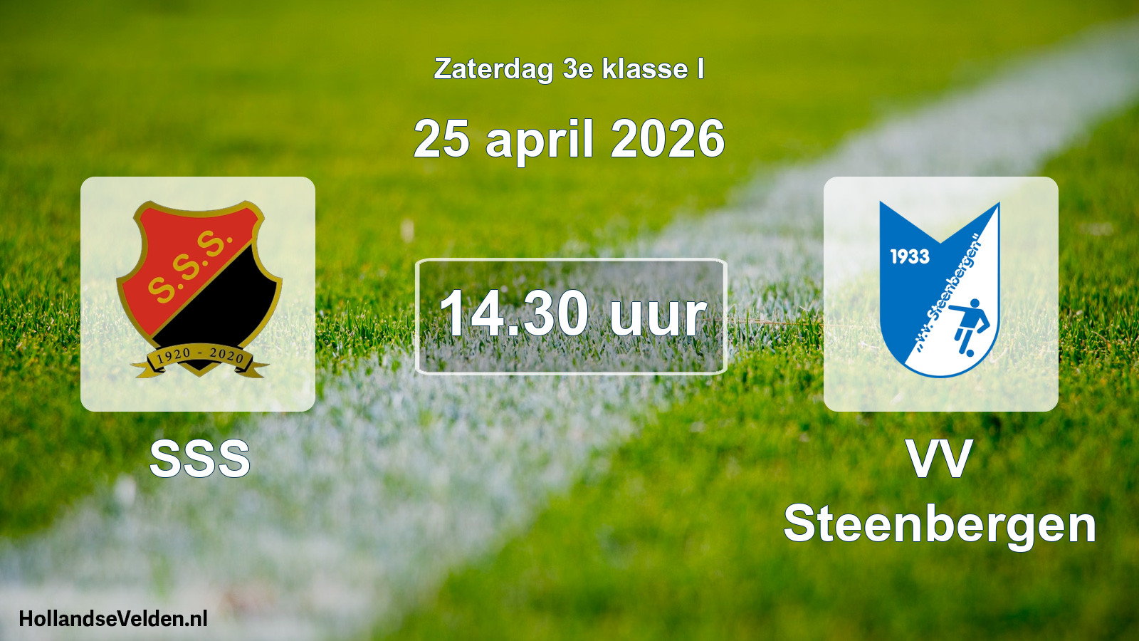 Scheduled Match: SSS - VV Steenbergen (25 April 2026)