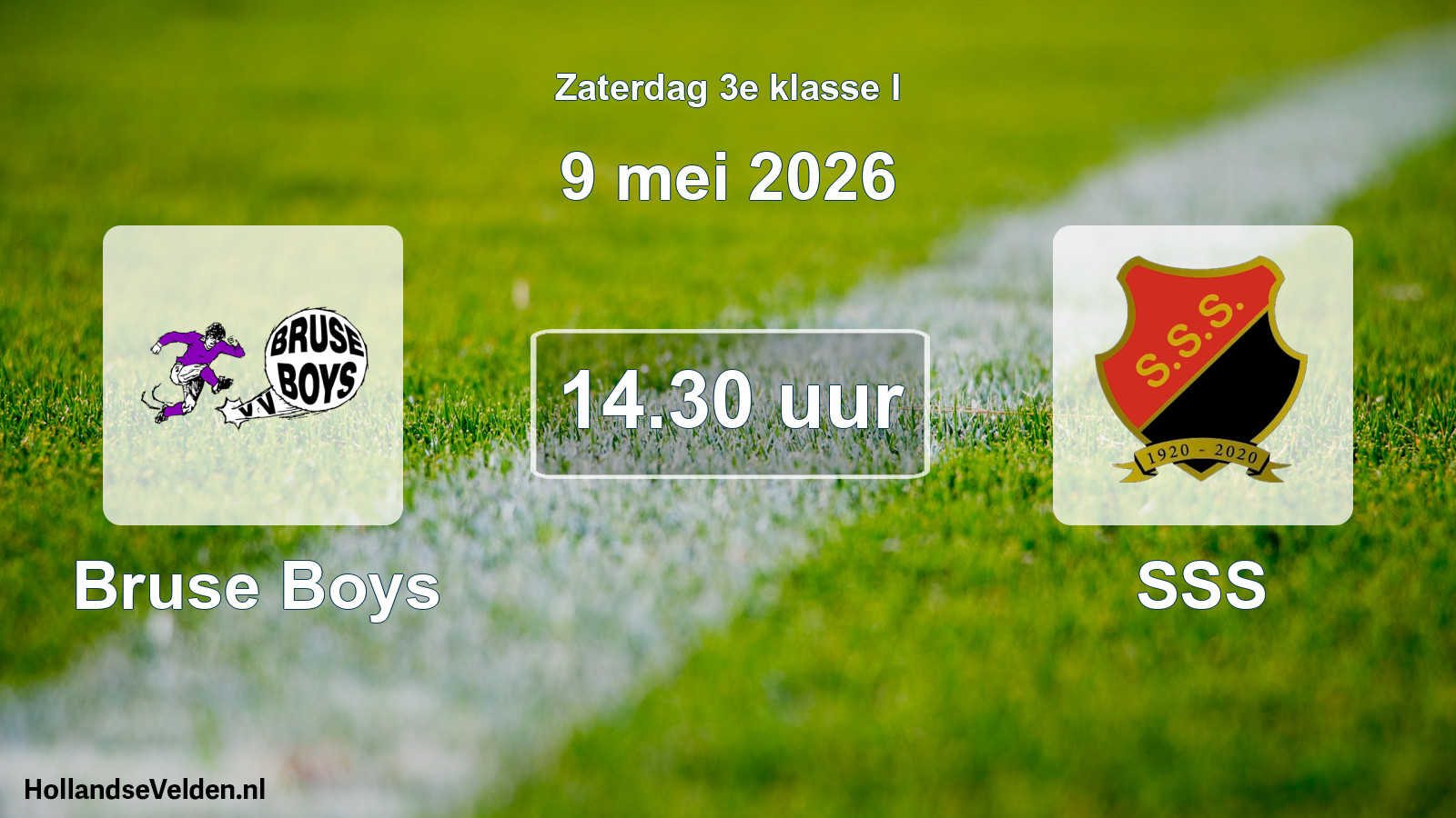 Geplande wedstrijd: Bruse Boys - SSS (9 mei 2026)