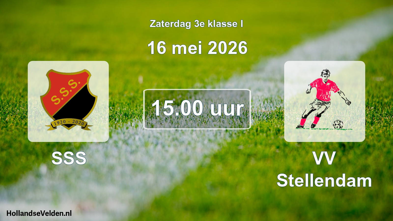 Geplande wedstrijd: SSS - VV Stellendam (16 mei 2026)