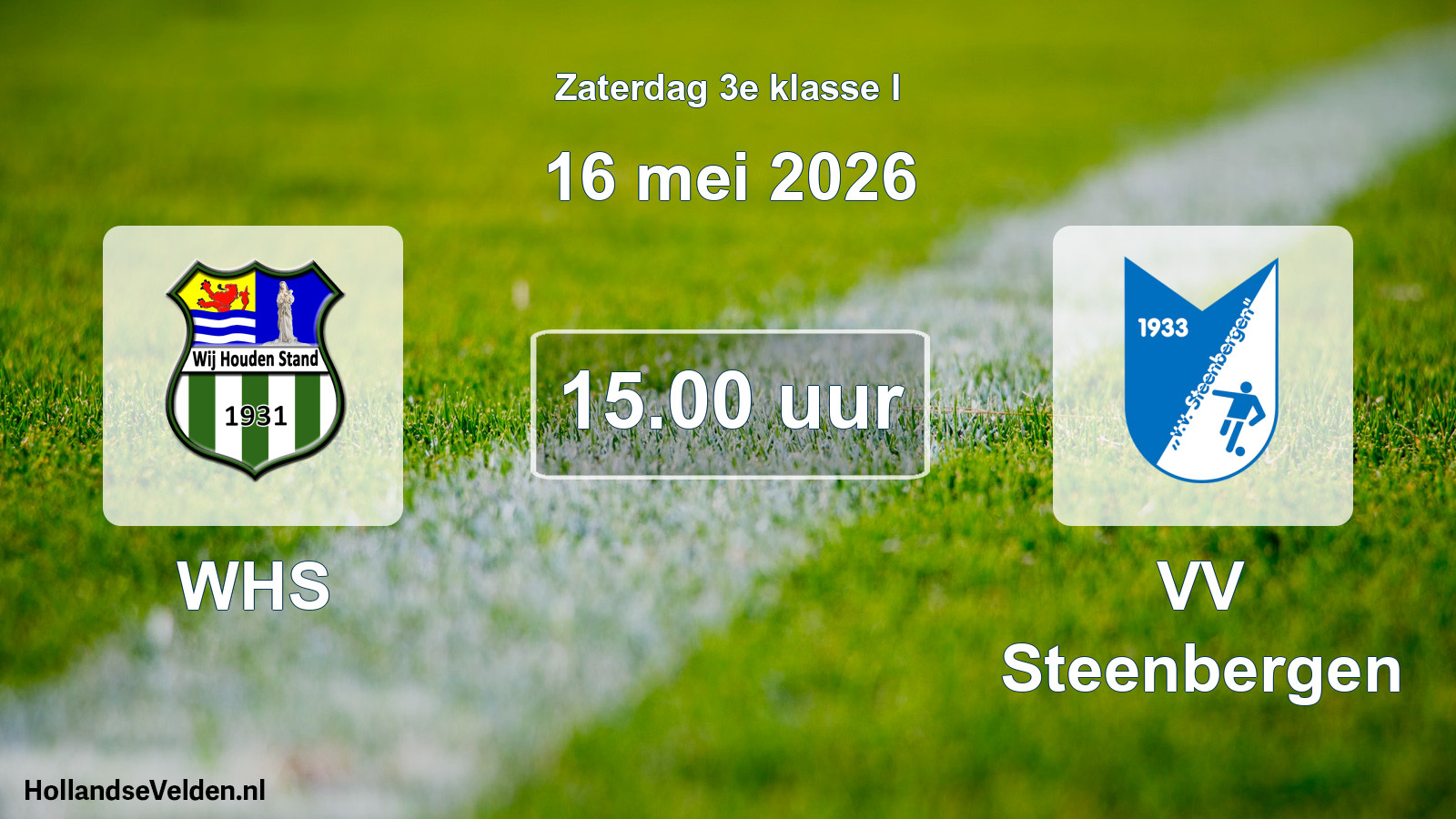 Geplande wedstrijd: WHS - VV Steenbergen (16 mei 2026)