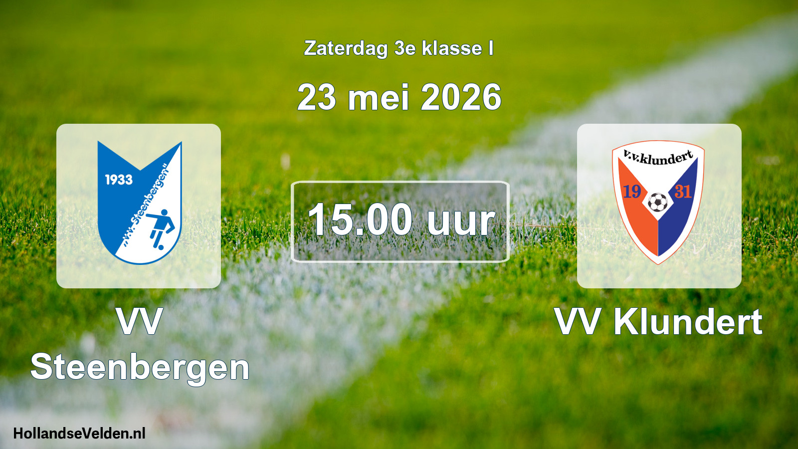 Geplande wedstrijd: VV Steenbergen - VV Klundert (23 mei 2026)