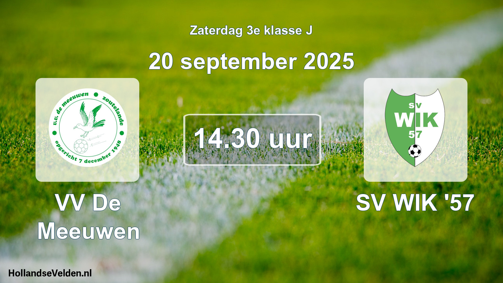 Scheduled Match: VV De Meeuwen - SV WIK '57 (20 September 2025)