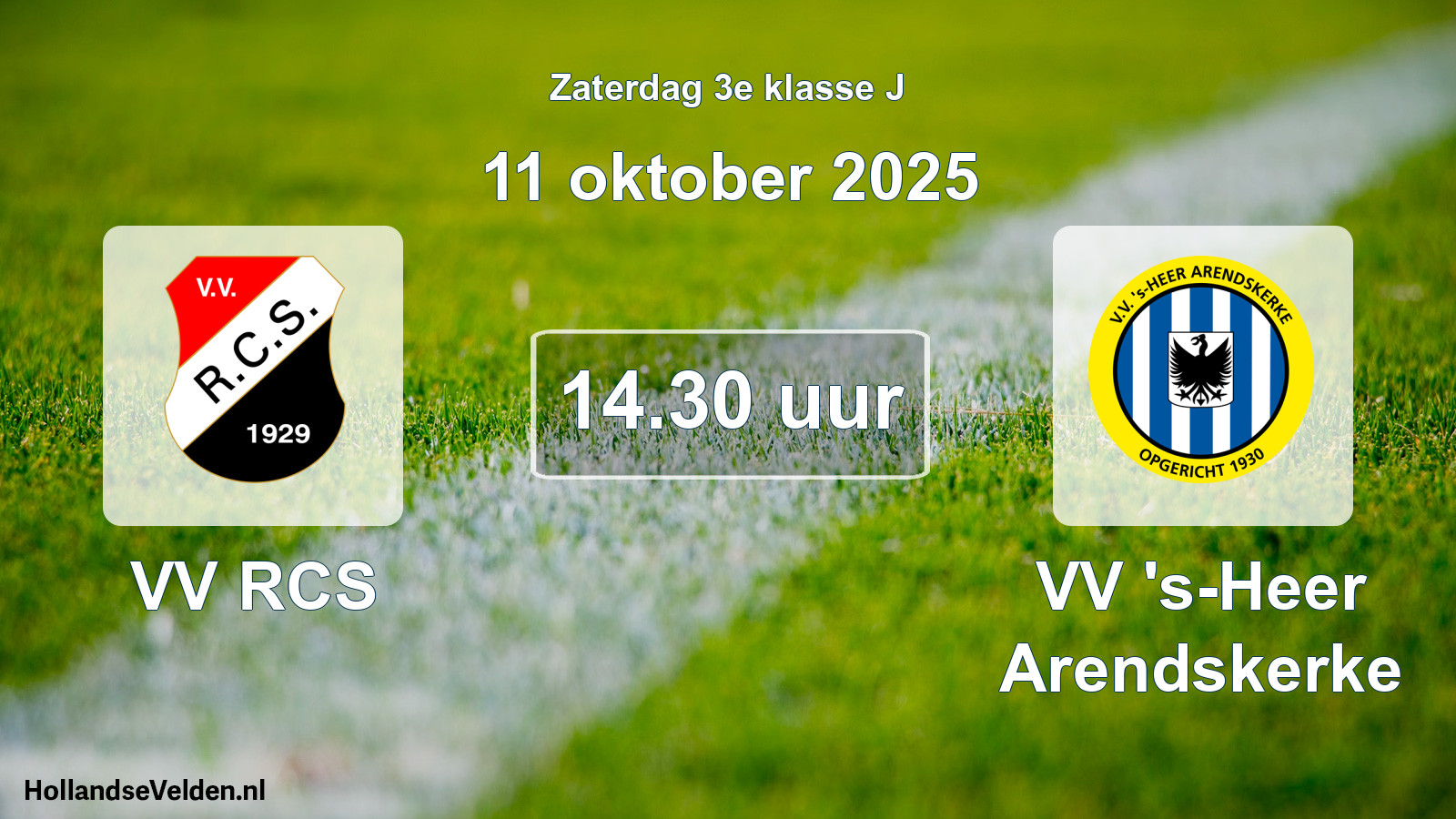 Scheduled Match: VV RCS - VV 's-Heer Arendskerke (11 October 2025)