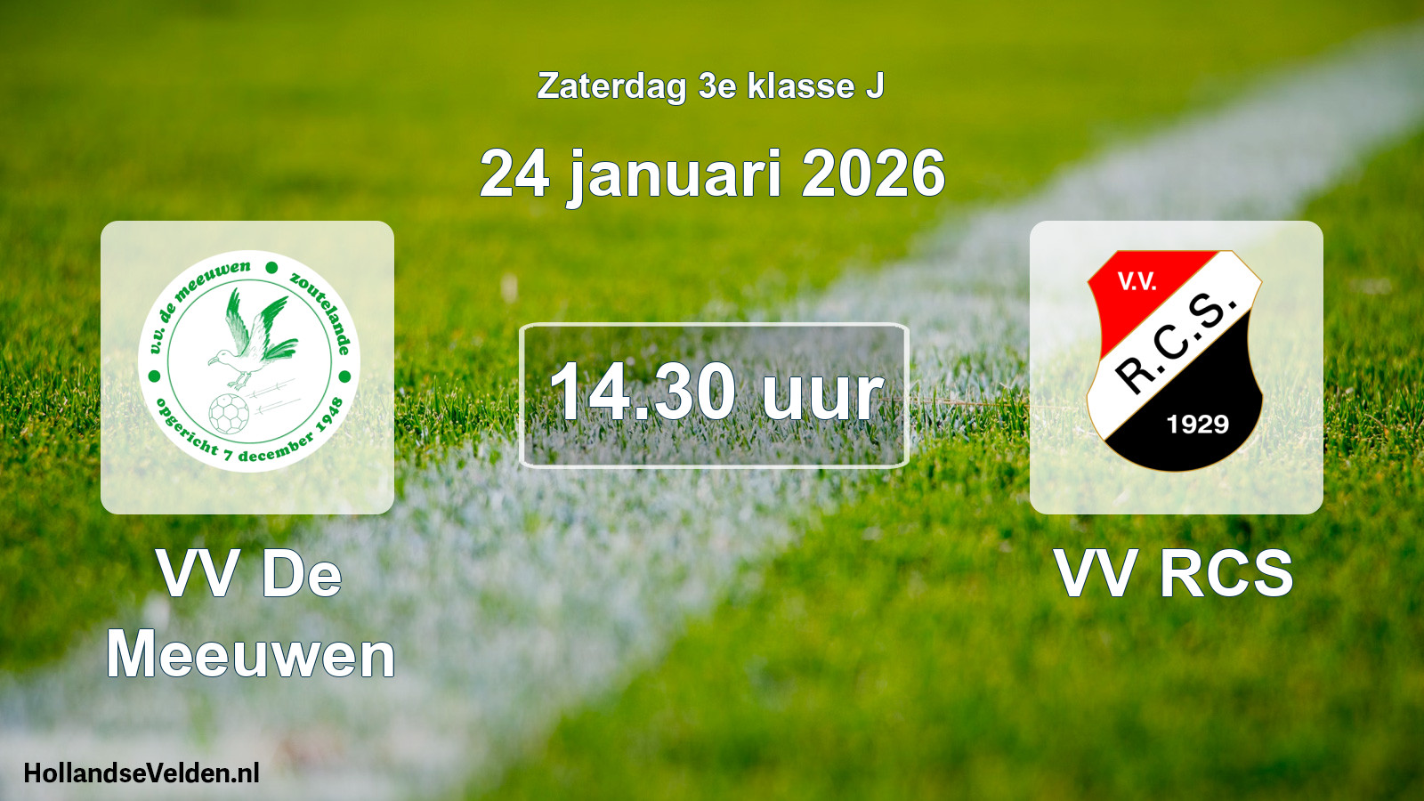 Scheduled Match: VV De Meeuwen - VV RCS (24 January 2026)