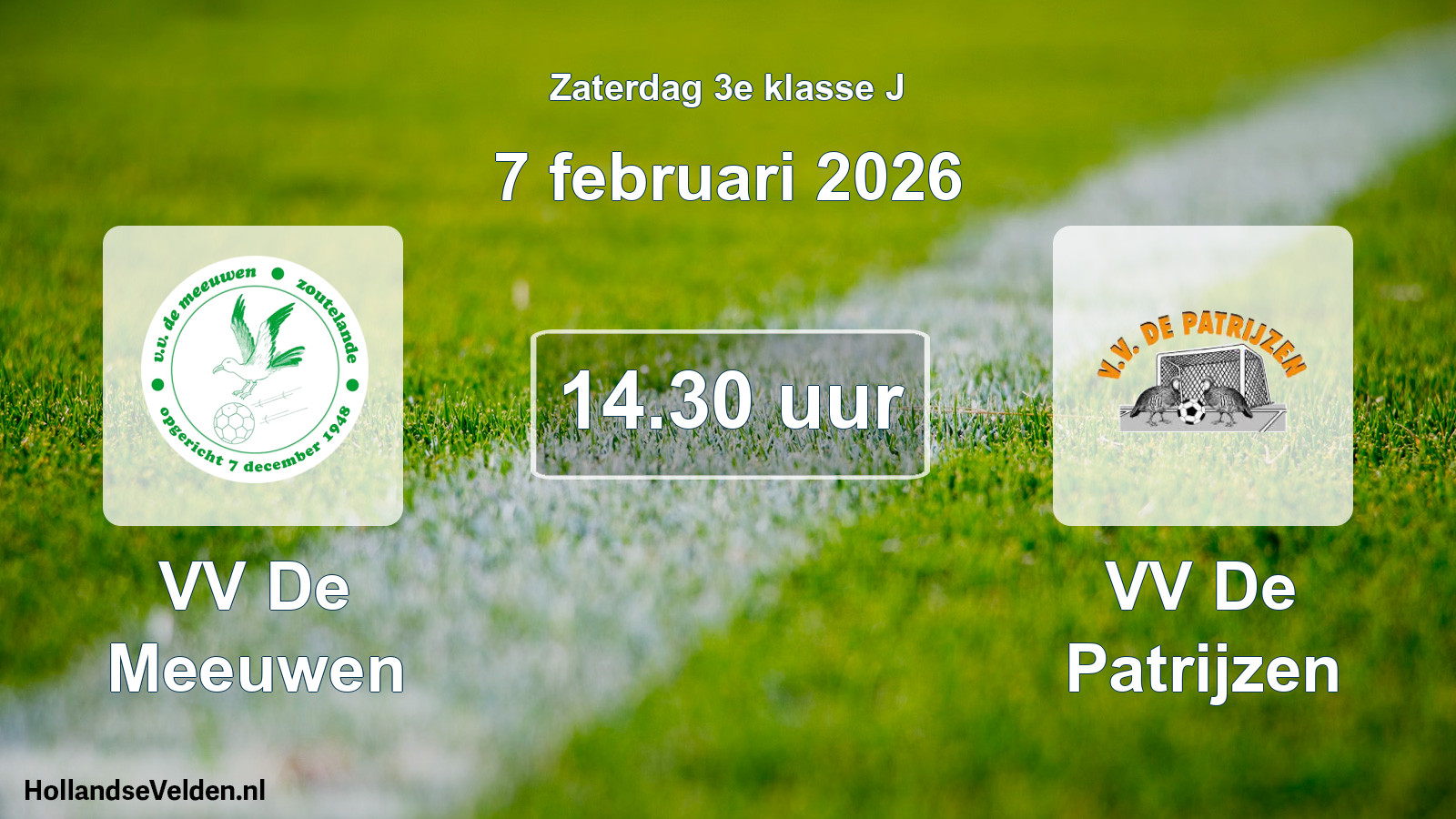 Scheduled Match: VV De Meeuwen - VV De Patrijzen (7 February 2026)