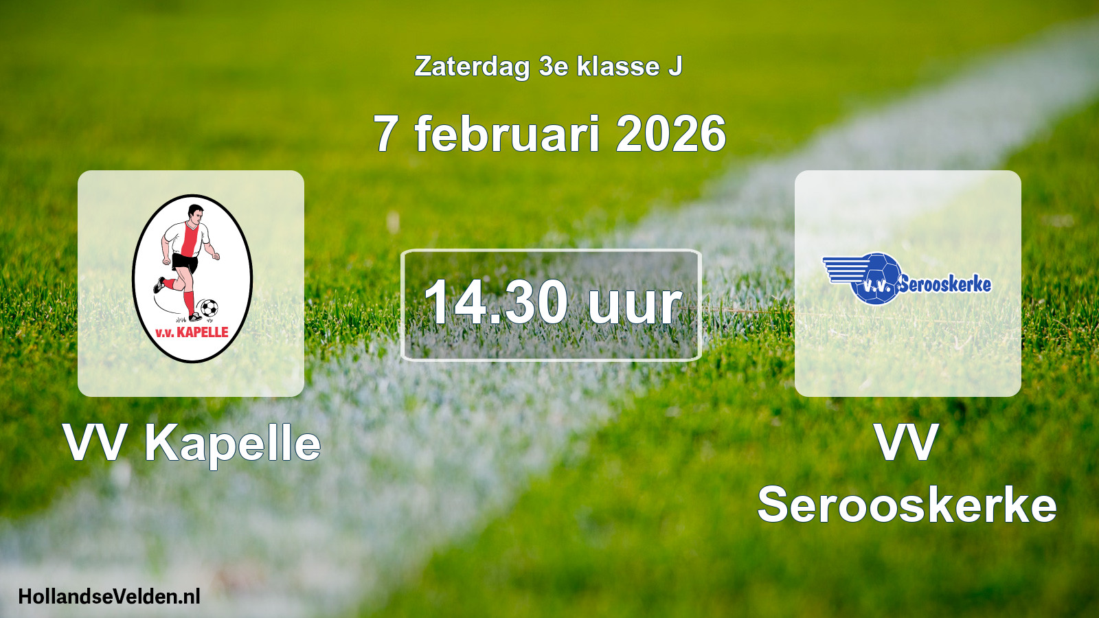 Scheduled Match: VV Kapelle - VV Serooskerke (7 February 2026)