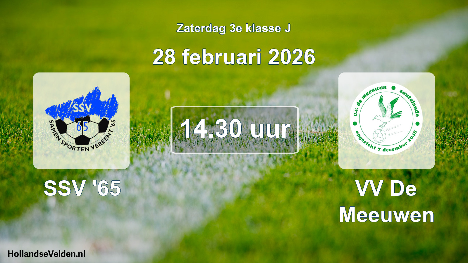 Scheduled Match: SSV '65 - VV De Meeuwen (28 February 2026)