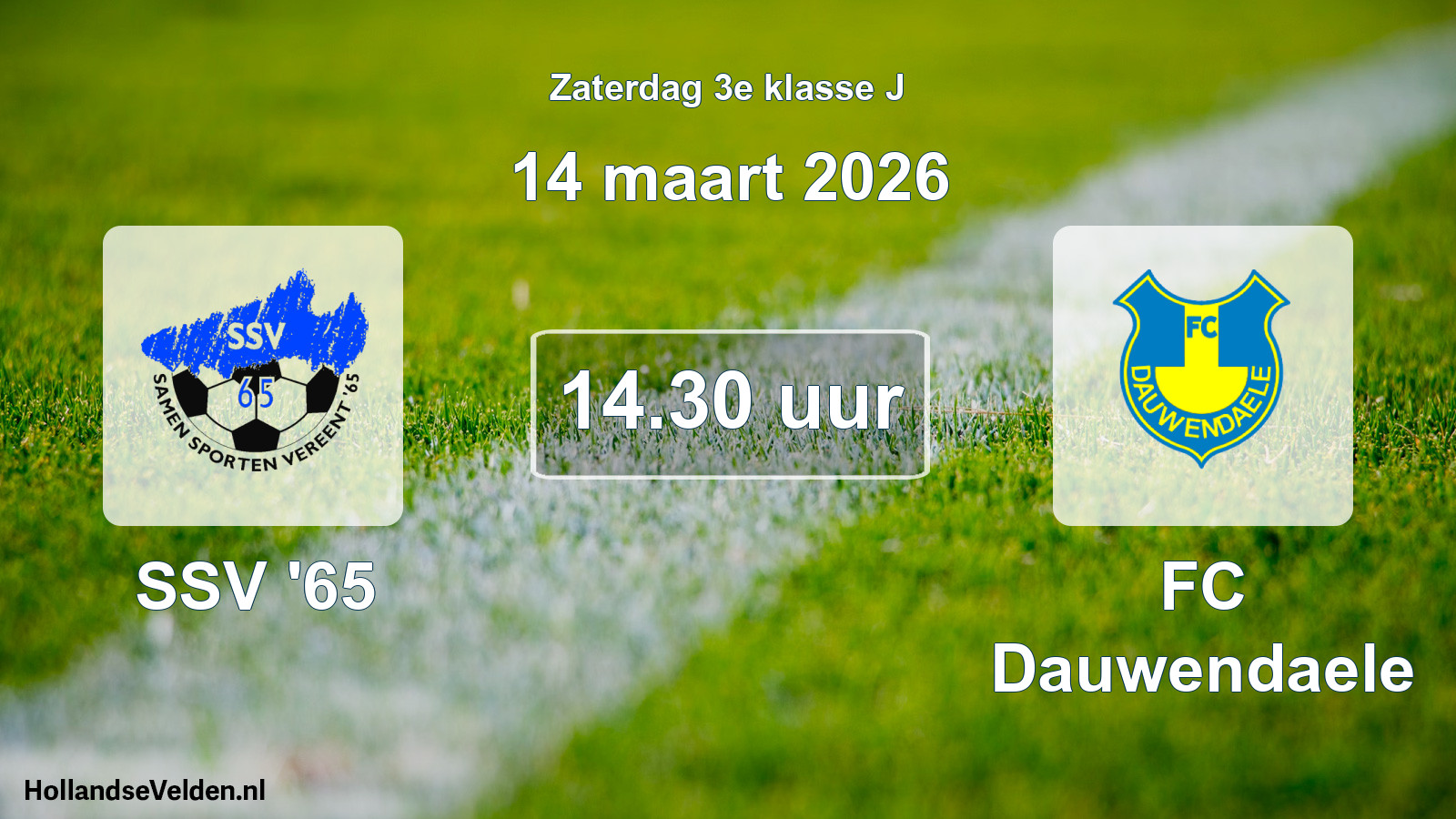 Scheduled Match: SSV '65 - FC Dauwendaele (14 March 2026)