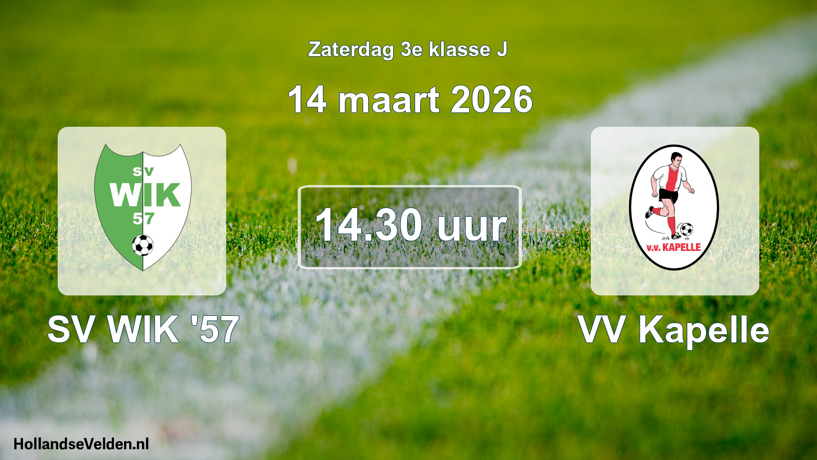 Scheduled Match: SV WIK '57 - VV Kapelle (14 March 2026)