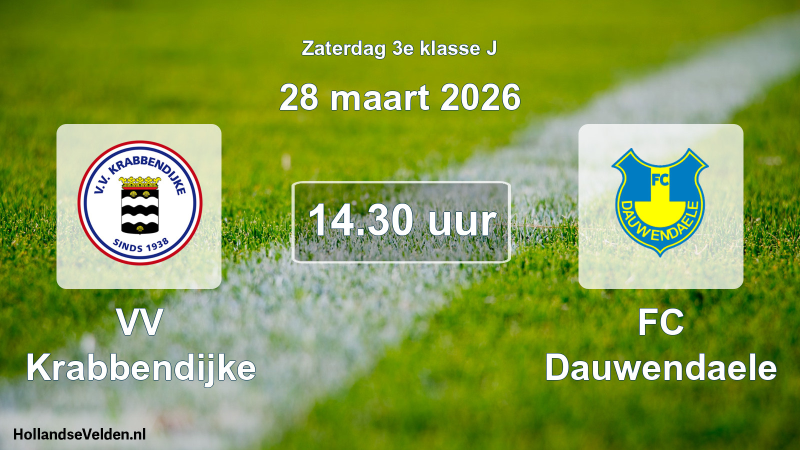 Scheduled Match: VV Krabbendijke - FC Dauwendaele (28 March 2026)
