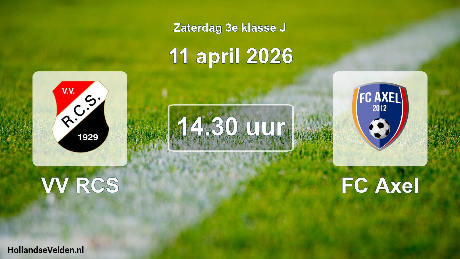 Scheduled Match: VV RCS - FC Axel (11 April 2026)