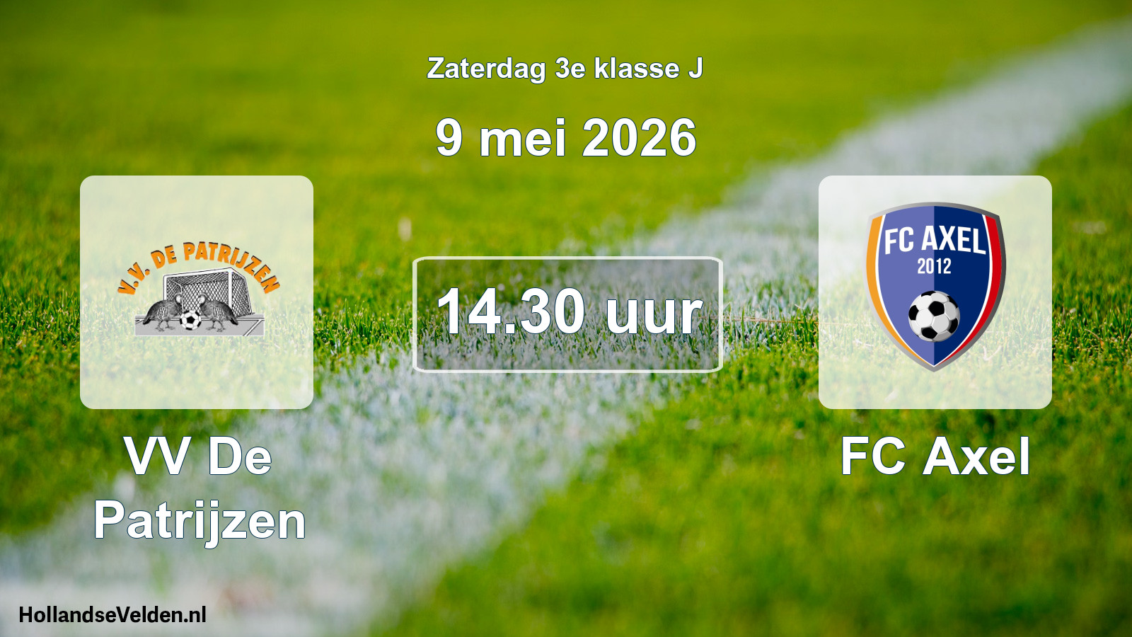 Scheduled Match: VV De Patrijzen - FC Axel (9 May 2026)