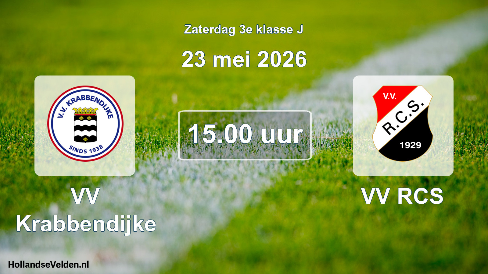 Scheduled Match: VV Krabbendijke - VV RCS (23 May 2026)