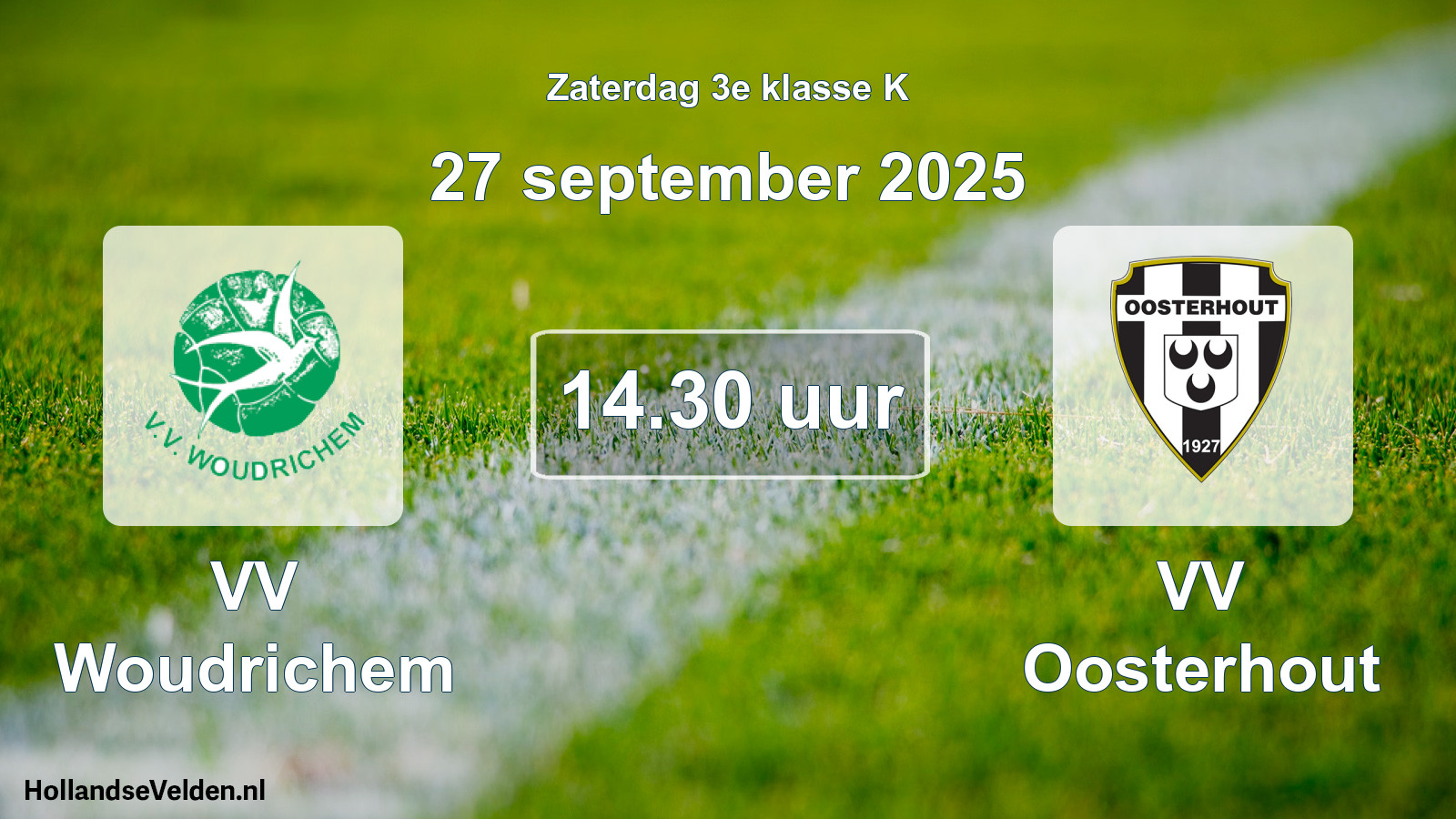 Geplande wedstrijd: VV Woudrichem - VV Oosterhout (27 september 2025)