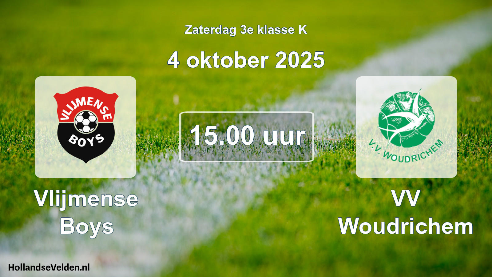 Geplande wedstrijd: Vlijmense Boys - VV Woudrichem (4 oktober 2025)