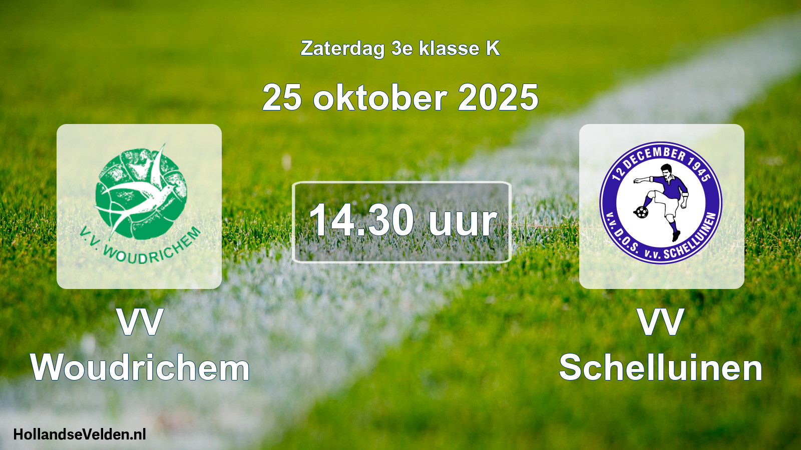 Geplande wedstrijd: VV Woudrichem - VV Schelluinen (25 oktober 2025)