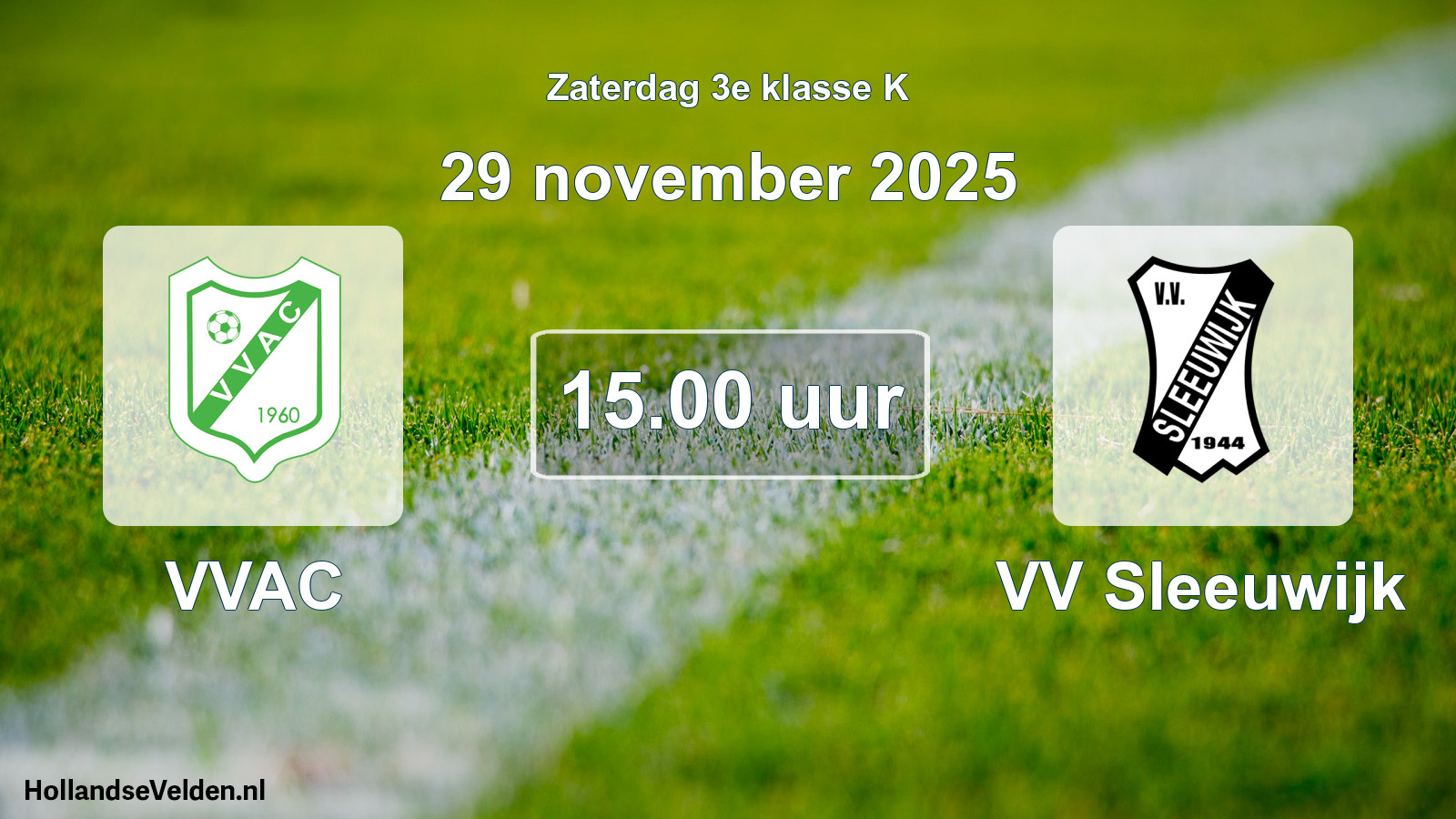 Geplande wedstrijd: VVAC - VV Sleeuwijk (29 november 2025)
