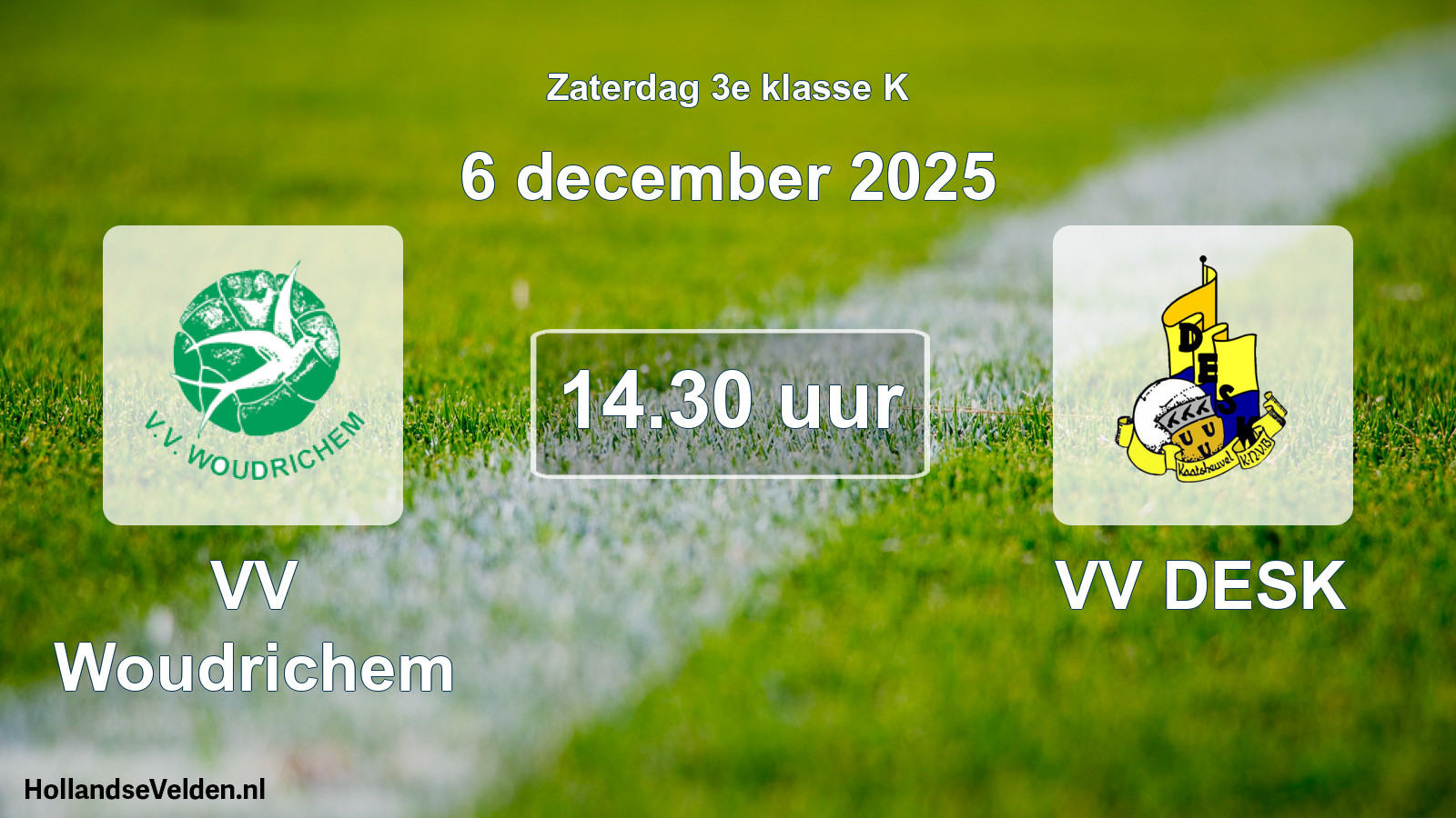 Geplande wedstrijd: VV Woudrichem - VV DESK (6 december 2025)