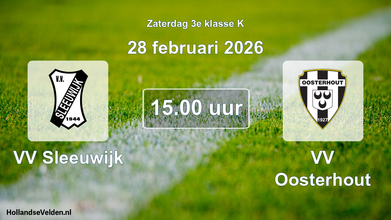 Geplande wedstrijd: VV Sleeuwijk - VV Oosterhout (28 februari 2026)