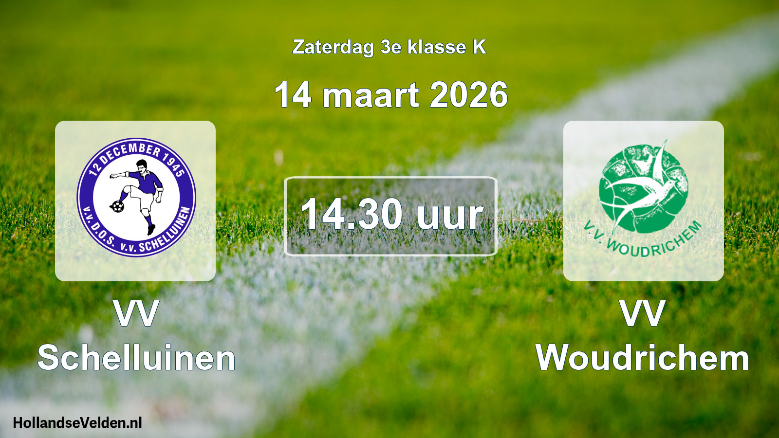 Geplande wedstrijd: VV Schelluinen - VV Woudrichem (14 maart 2026)