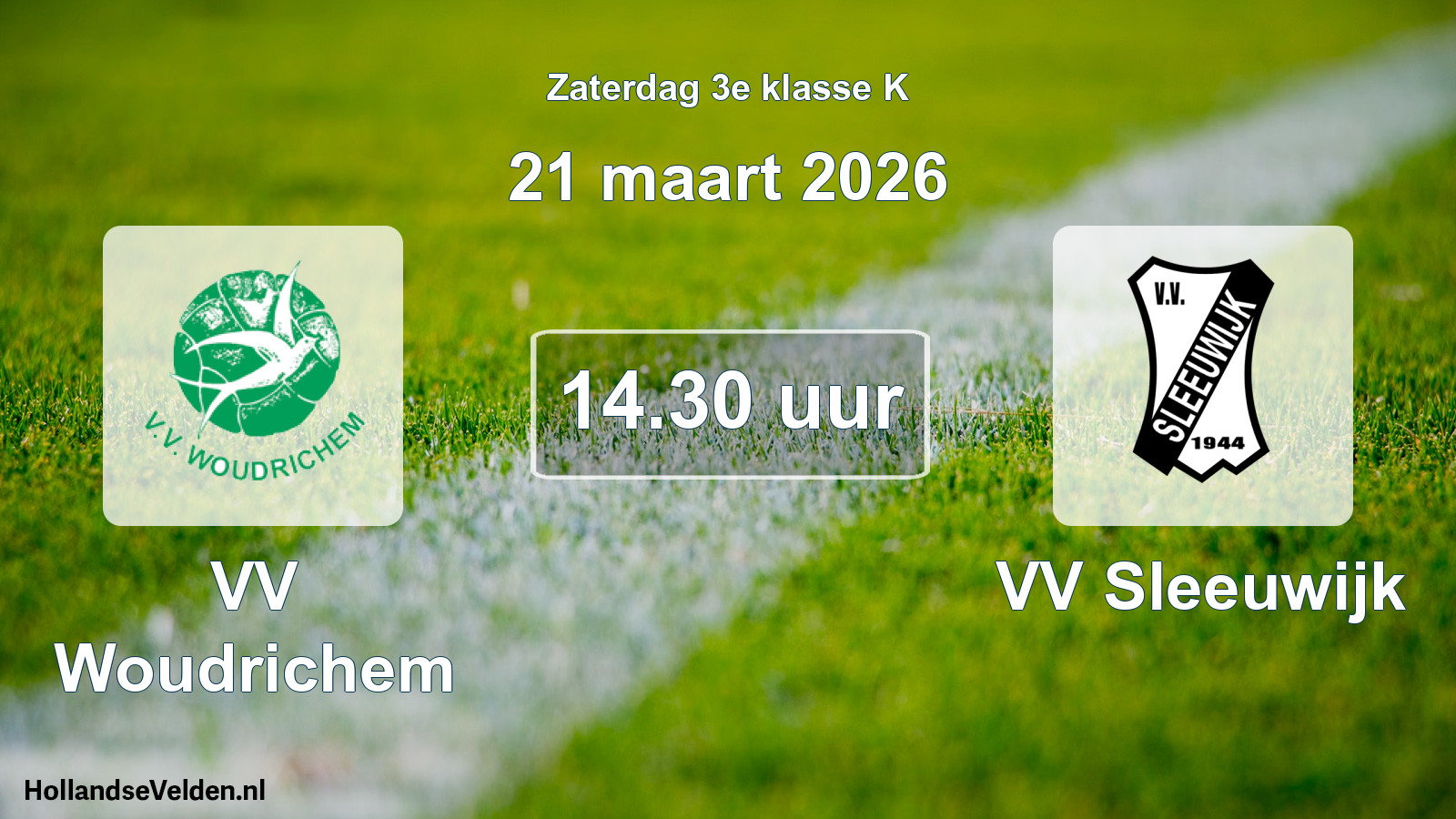 Geplande wedstrijd: VV Woudrichem - VV Sleeuwijk (21 maart 2026)