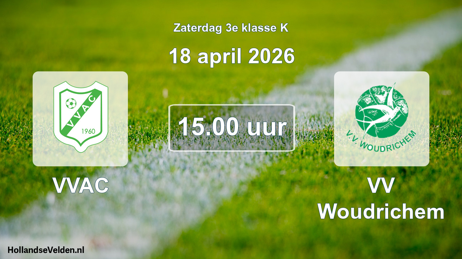 Geplande wedstrijd: VVAC - VV Woudrichem (18 april 2026)