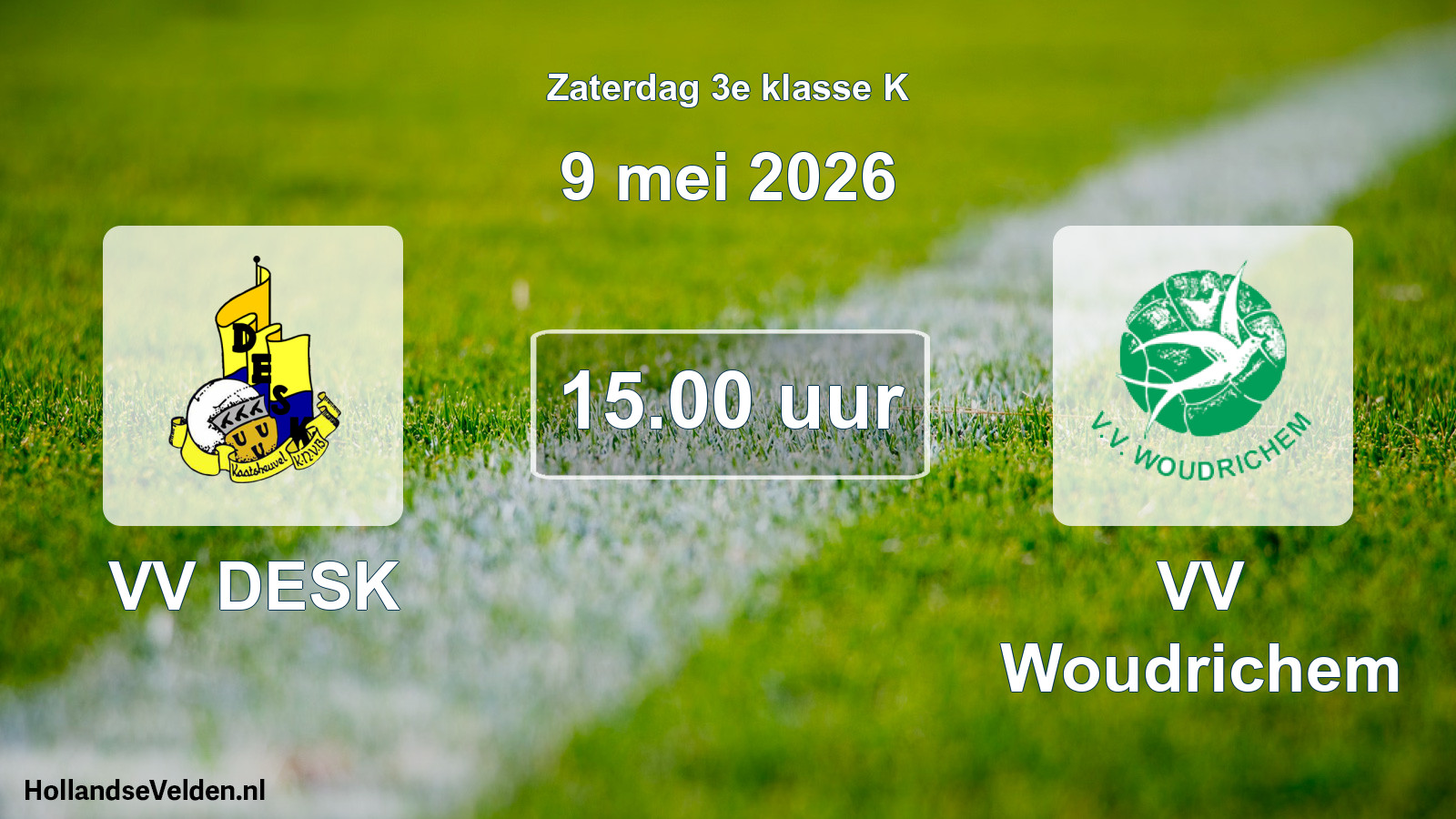 Geplande wedstrijd: VV DESK - VV Woudrichem (9 mei 2026)