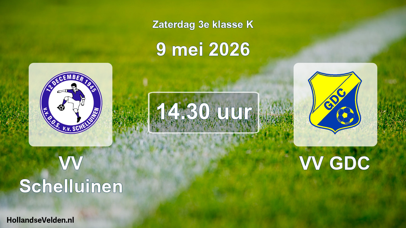 Geplande wedstrijd: VV Schelluinen - VV GDC (9 mei 2026)