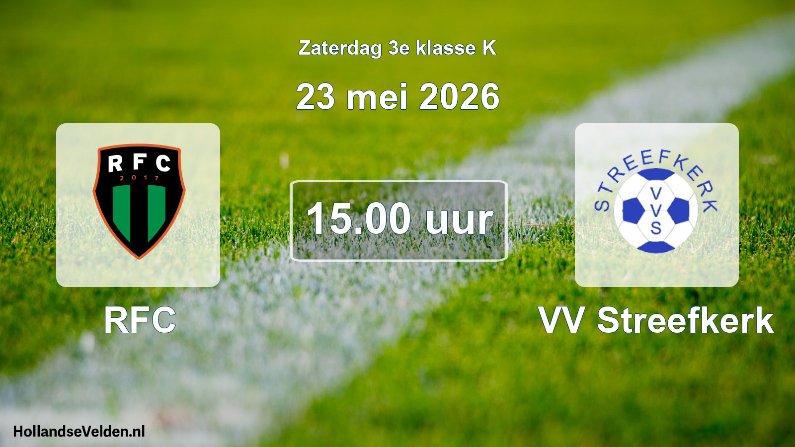 Geplande wedstrijd: RFC - VV Streefkerk (23 mei 2026)