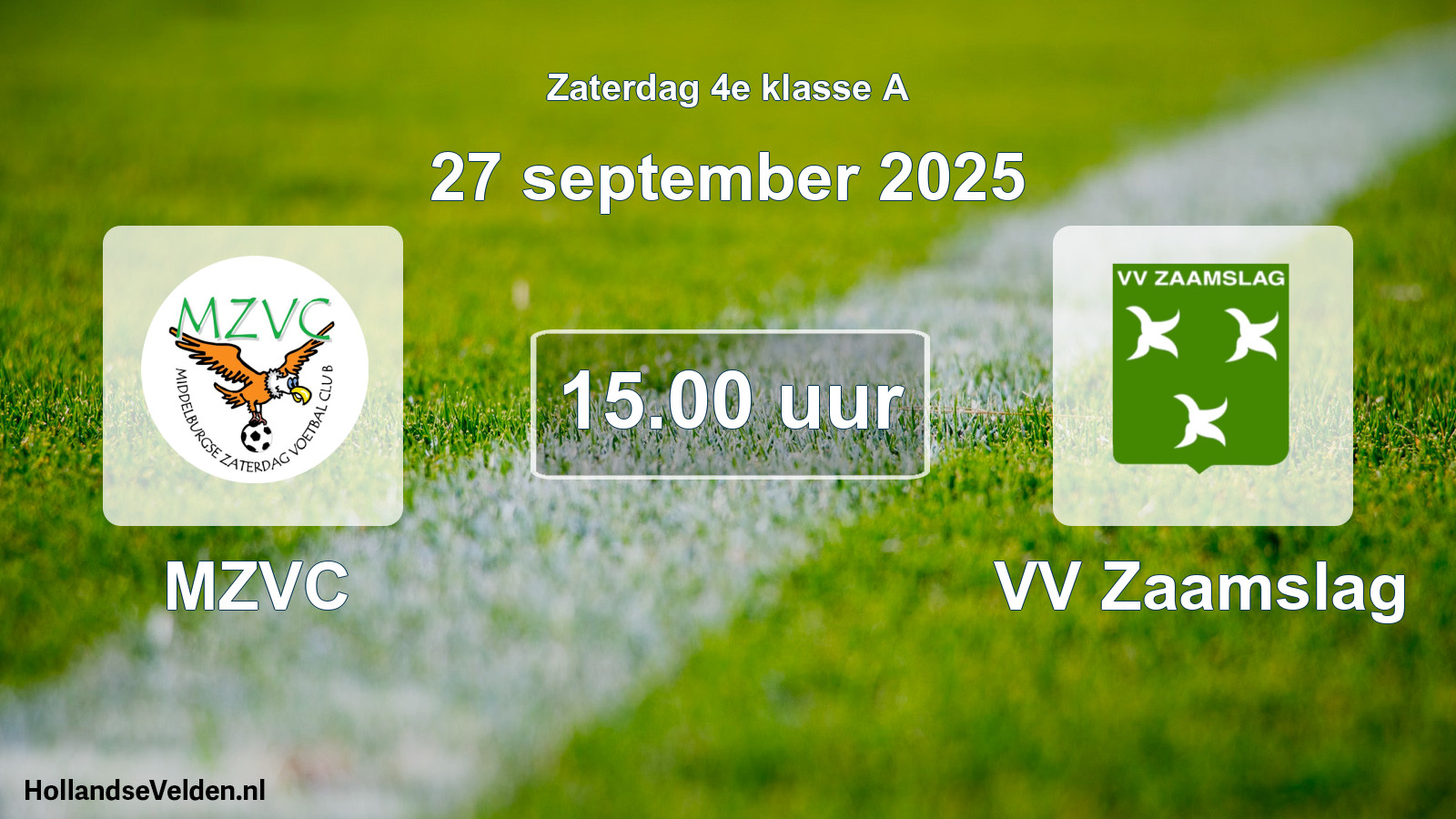 Scheduled Match: MZVC - VV Zaamslag (27 September 2025)
