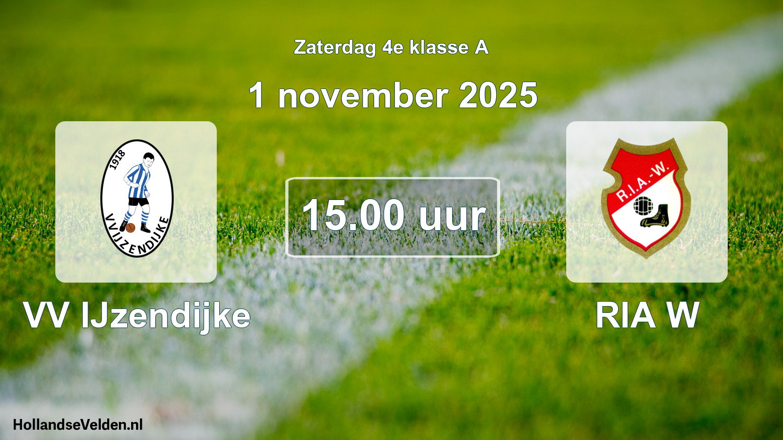 Scheduled Match: VV IJzendijke - RIA W (1 November 2025)