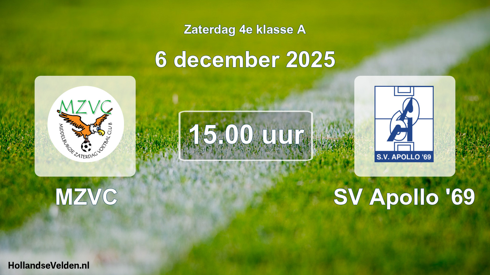 Scheduled Match: MZVC - SV Apollo '69 (6 December 2025)