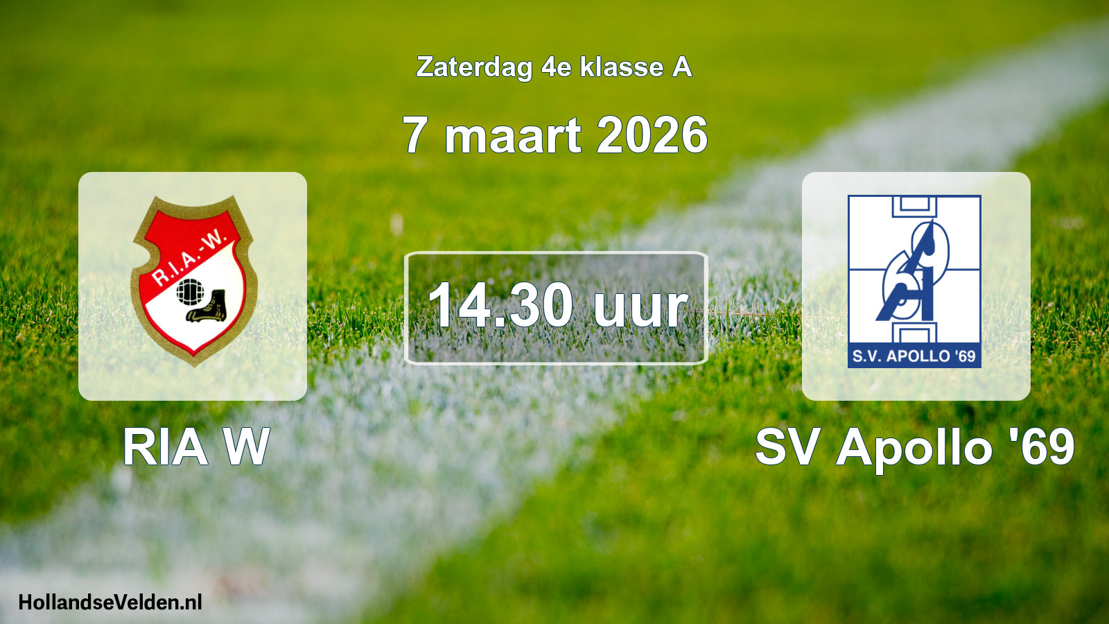 Scheduled Match: RIA W - SV Apollo '69 (7 March 2026)