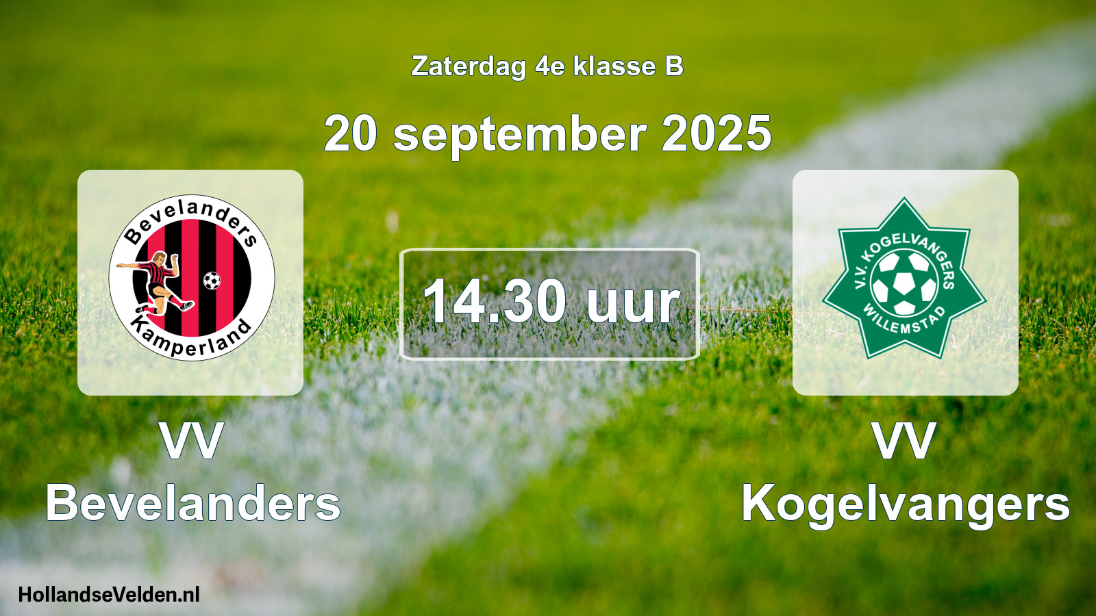 Scheduled Match: VV Bevelanders - VV Kogelvangers (20 September 2025)