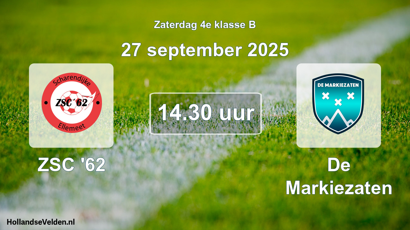 Scheduled Match: ZSC '62 - De Markiezaten (27 September 2025)