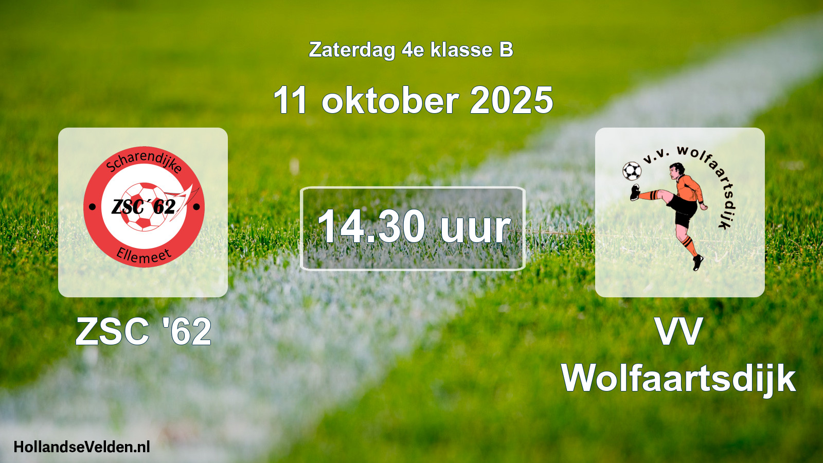 Scheduled Match: ZSC '62 - VV Wolfaartsdijk (11 October 2025)
