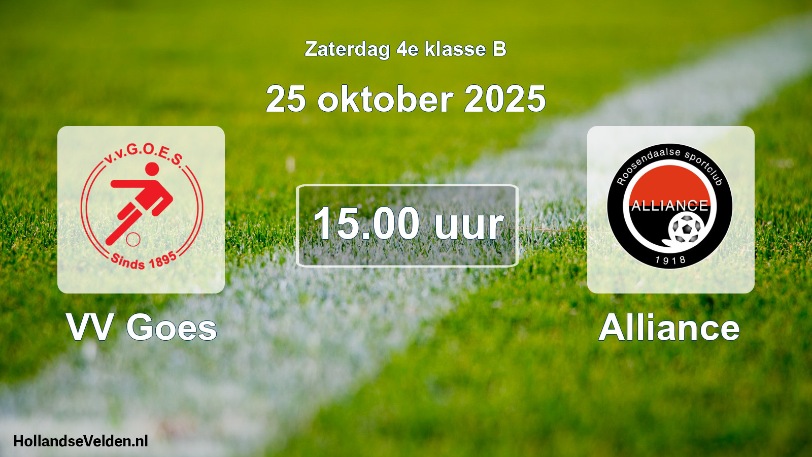 Scheduled Match: VV Goes - Alliance (25 October 2025)