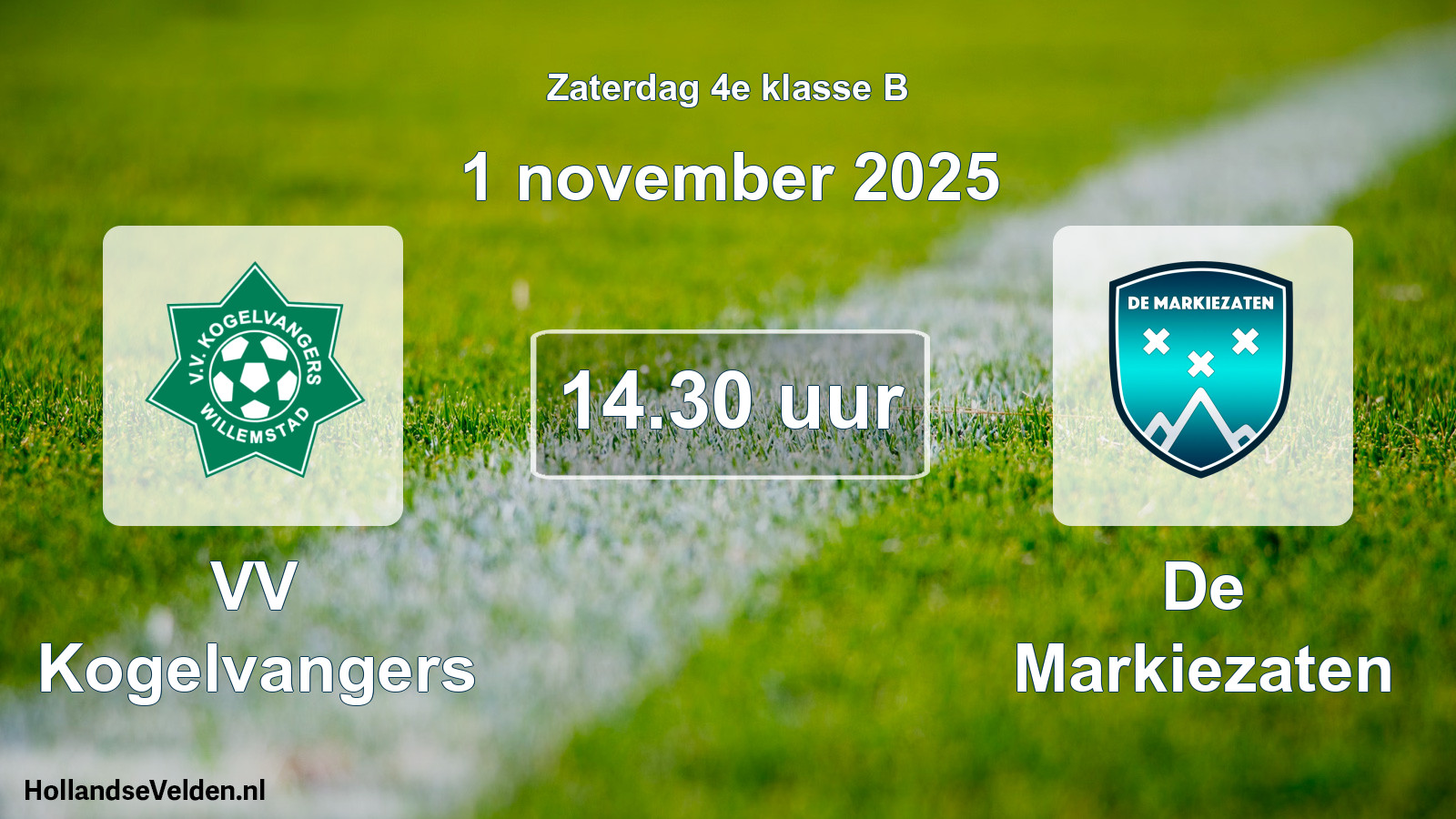 Scheduled Match: VV Kogelvangers - De Markiezaten (1 November 2025)