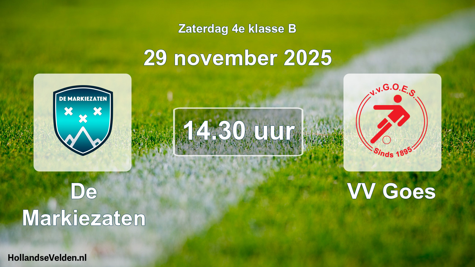 Scheduled Match: De Markiezaten - VV Goes (29 November 2025)